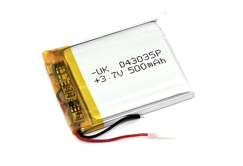 Аккумуляторная батарея Li-Pol (4x30x35мм), 2pin, 3.7В, 500мАч